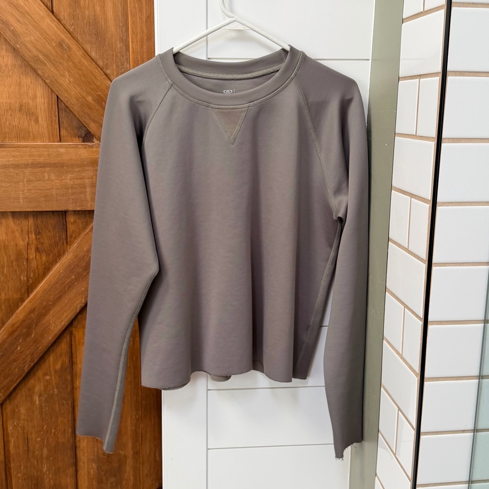 Albion Taupe Long Sleeve crewneck sweatshirt